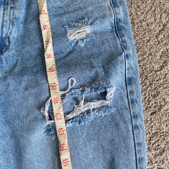 PACSUN LIGHT BLUE DISTRESSED MOM JEANS - Picture 7 of 10